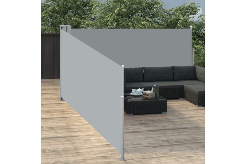 Sisäänvedettävä sivumarkiisi 100x1000 cm antrasiitti - Antrasiitti - Puutarhakalusteet - Aurinkosuoja - Markiisi
 - Parvekemarkiisi