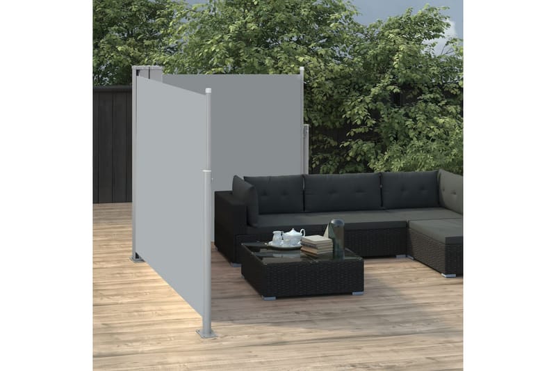 Sisäänvedettävä sivumarkiisi 100x600 cm antrasiitti - Antrasiitti - Puutarhakalusteet - Aurinkosuoja - Markiisi
 - Parvekemarkiisi