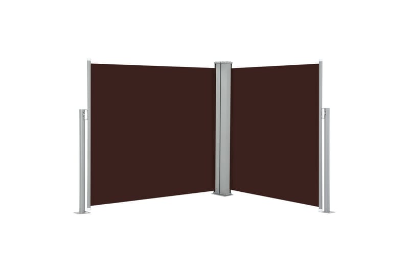 Sisäänvedettävä sivumarkiisi 100x600 cm ruskea - Ruskea - Puutarhakalusteet - Aurinkosuoja - Markiisi
 - Parvekemarkiisi