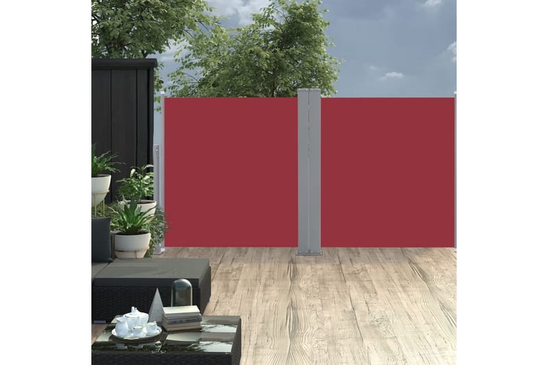 Sisäänvedettävä sivumarkiisi 120x600 cm punainen - Punainen - Puutarhakalusteet - Aurinkosuoja - Markiisi
 - Parvekemarkiisi