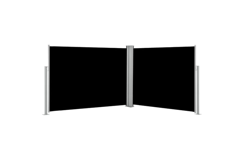 Sisäänvedettävä sivumarkiisi 140x1000 cm musta - Musta - Puutarhakalusteet - Aurinkosuoja - Markiisi
 - Parvekemarkiisi