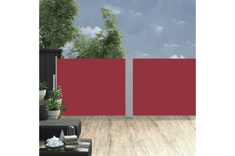 Sisäänvedettävä sivumarkiisi 140x1000 cm punainen - Punainen - Puutarhakalusteet - Aurinkosuoja - Markiisi
 - Parvekemarkiisi