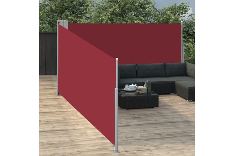 Sisäänvedettävä sivumarkiisi 140x1000 cm punainen - Punainen - Puutarhakalusteet - Aurinkosuoja - Markiisi
 - Parvekemarkiisi