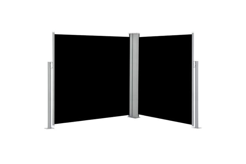 Sisäänvedettävä sivumarkiisi 140x600 cm musta - Musta - Puutarhakalusteet - Aurinkosuoja - Markiisi
 - Parvekemarkiisi