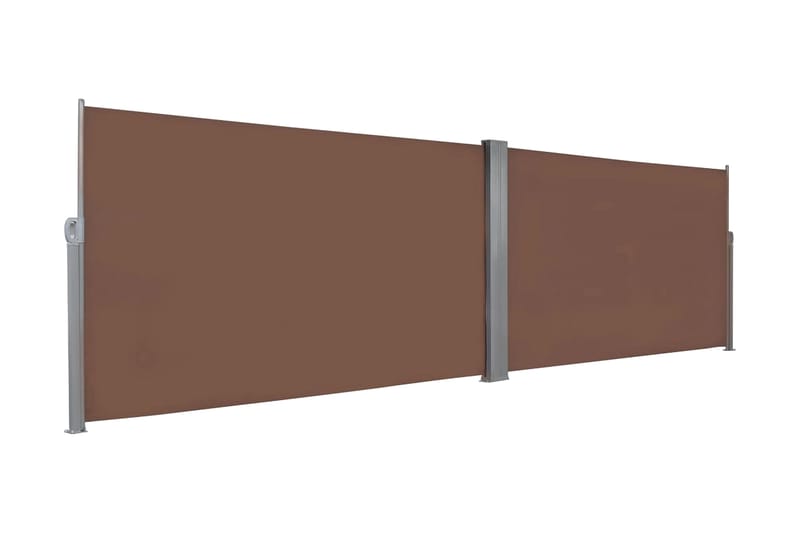 Sisäänvedettävä sivumarkiisi 160x600 cm ruskea - Ruskea - Puutarhakalusteet - Aurinkosuoja - Markiisi
 - Parvekemarkiisi