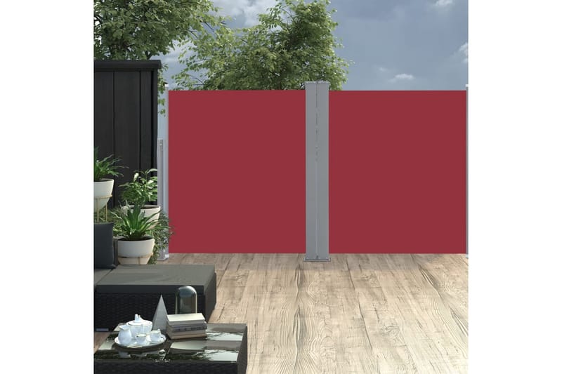 Sisäänvedettävä sivumarkiisi 170x600 cm punainen - Punainen - Puutarhakalusteet - Aurinkosuoja - Markiisi
 - Parvekemarkiisi