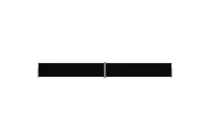 Sisäänvedettävä sivumarkiisi musta 140x1200 cm - Musta - Parvekemarkiisi - Markiisi
 - Sivumarkiisi - Ikkunatarvikkeet