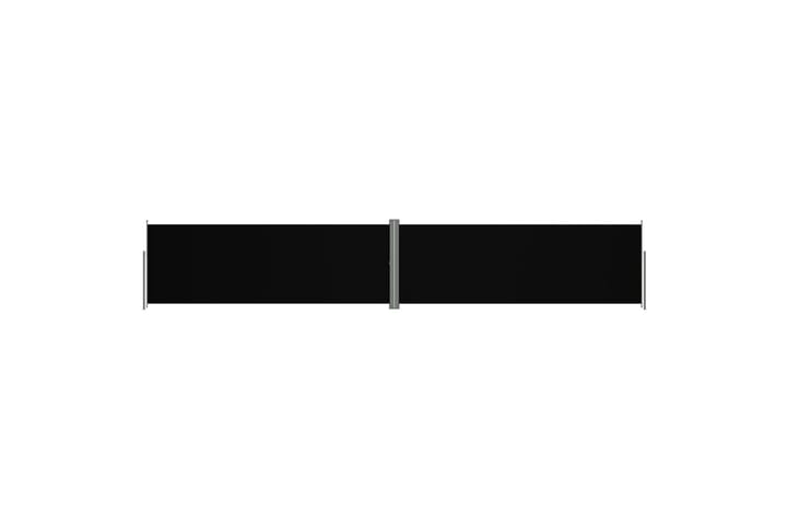 Sisäänvedettävä sivumarkiisi musta 180x1000 cm - Musta - Parvekemarkiisi - Ikkunatarvikkeet - Sivumarkiisi - Markiisi