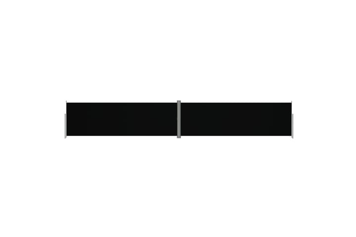 Sisäänvedettävä sivumarkiisi musta 200x1200 cm - Musta - Parvekemarkiisi - Ikkunatarvikkeet - Sivumarkiisi - Markiisi