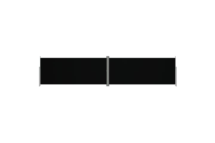 Sisäänvedettävä sivumarkiisi musta 220x1000 cm - Musta - Parvekemarkiisi - Markiisi
 - Sivumarkiisi - Ikkunatarvikkeet