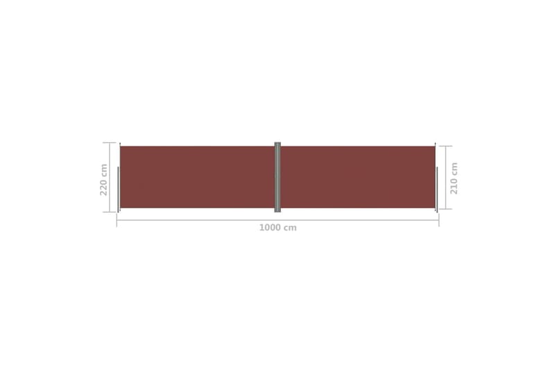 Sisäänvedettävä sivumarkiisi ruskea 220x1000 cm - Ruskea - Puutarhakalusteet - Aurinkosuoja - Markiisi
 - Parvekemarkiisi