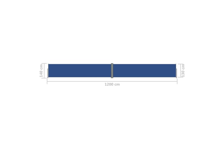 Sisäänvedettävä sivumarkiisi sininen 140x1200 cm - Sininen - Parvekemarkiisi - Markiisi
 - Sivumarkiisi - Ikkunatarvikkeet