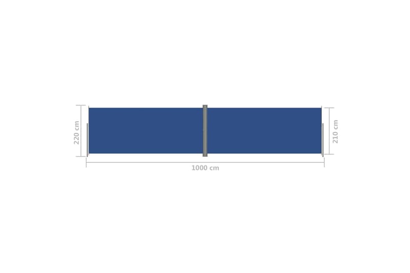 Sisäänvedettävä sivumarkiisi sininen 220x1000 cm - Sininen - Parvekemarkiisi - Markiisi
 - Sivumarkiisi - Ikkunatarvikkeet