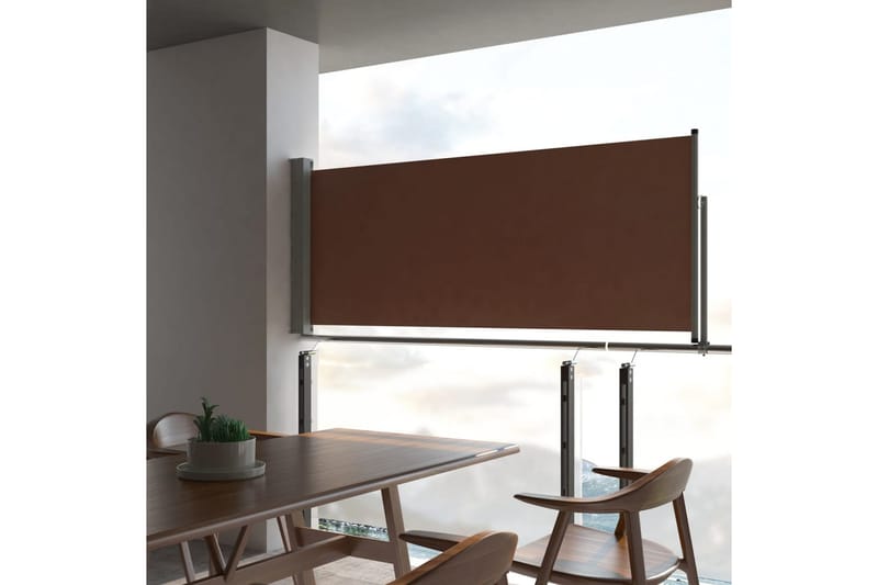Sisäänvedettävä terassin sivumarkiisi 100x300 cm ruskea - Ruskea - Puutarhakalusteet - Aurinkosuoja - Markiisi
 - Parvekemarkiisi