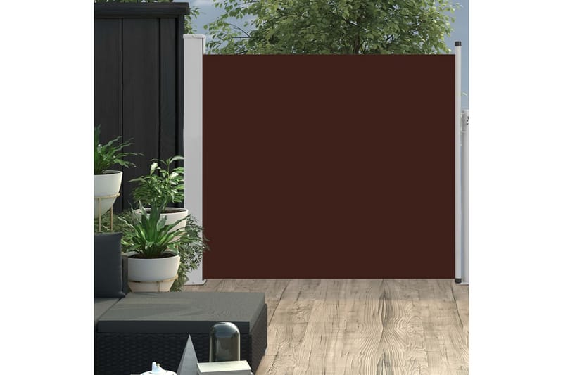 Sisäänvedettävä terassin sivumarkiisi 100x300 cm ruskea - Ruskea - Puutarhakalusteet - Aurinkosuoja - Markiisi
 - Parvekemarkiisi