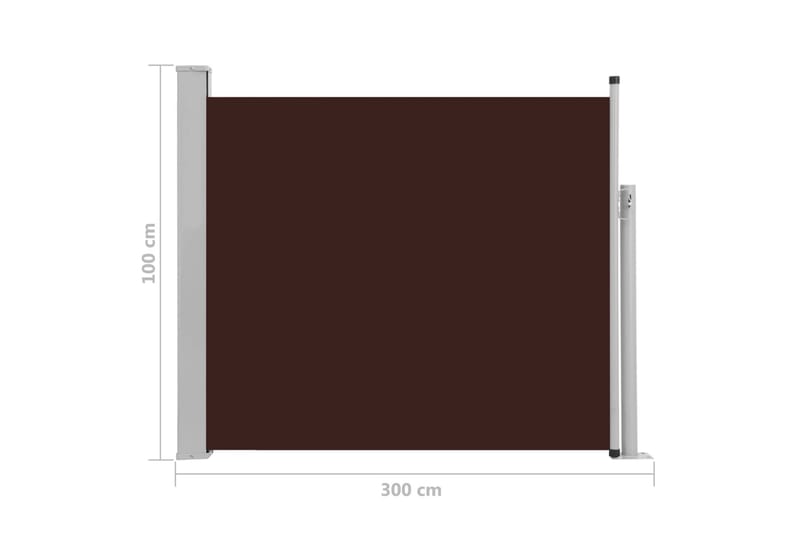 Sisäänvedettävä terassin sivumarkiisi 100x300 cm ruskea - Ruskea - Puutarhakalusteet - Aurinkosuoja - Markiisi
 - Parvekemarkiisi