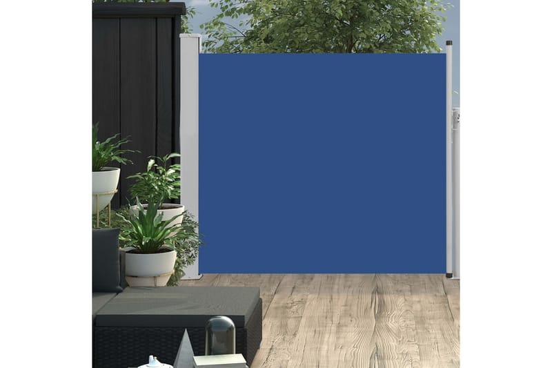 Sisäänvedettävä terassin sivumarkiisi 100x300 cm sininen - Sininen - Puutarhakalusteet - Aurinkosuoja - Markiisi
 - Parvekemarkiisi