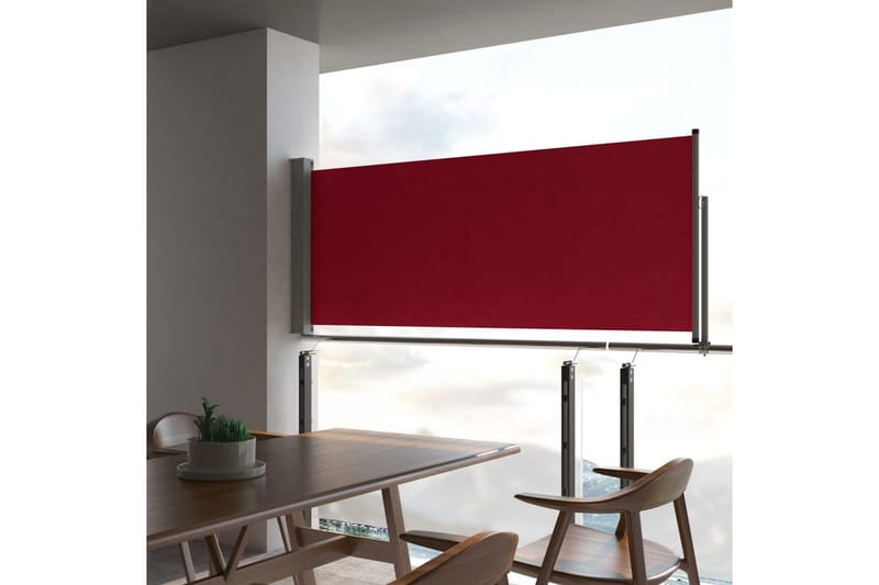 Sisäänvedettävä terassin sivumarkiisi 100x300 cm punainen - Punainen - Puutarhakalusteet - Aurinkosuoja - Markiisi
 - Parvekemarkiisi