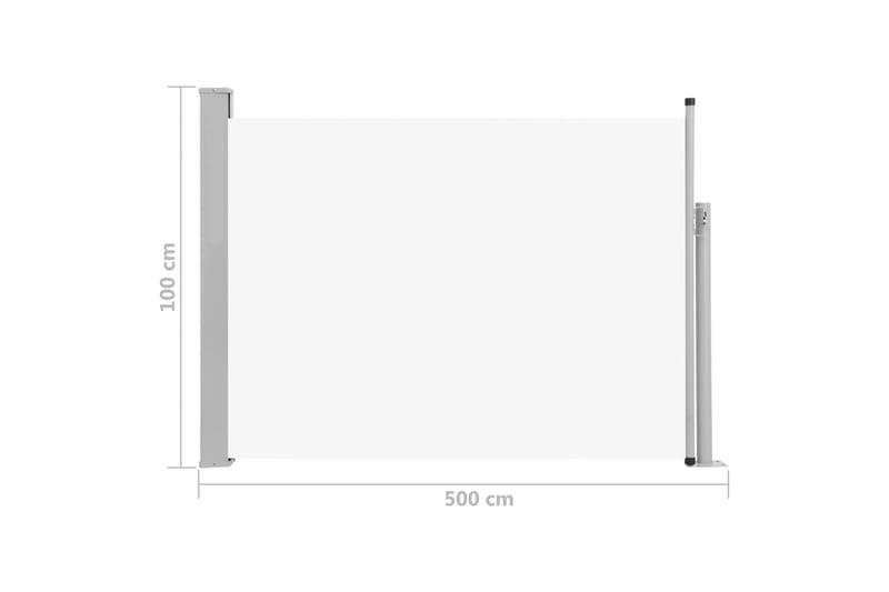 Sisäänvedettävä terassin sivumarkiisi 100x500 cm kerma - Kerma - Puutarhakalusteet - Aurinkosuoja - Markiisi
 - Parvekemarkiisi