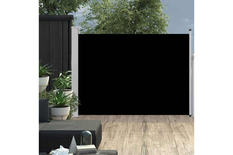 Sisäänvedettävä terassin sivumarkiisi 100x500 cm musta - Musta - Puutarhakalusteet - Aurinkosuoja - Markiisi
 - Parvekemarkiisi