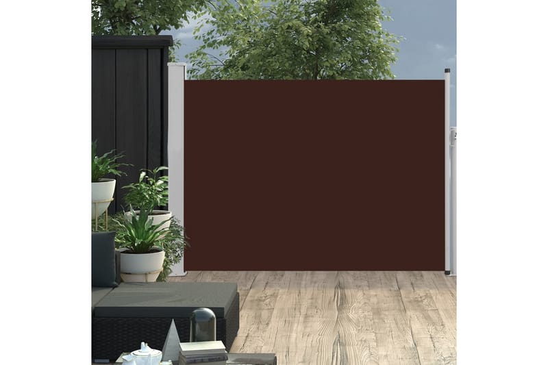 Sisäänvedettävä terassin sivumarkiisi 100x500 cm ruskea - Ruskea - Puutarhakalusteet - Aurinkosuoja - Markiisi
 - Parvekemarkiisi