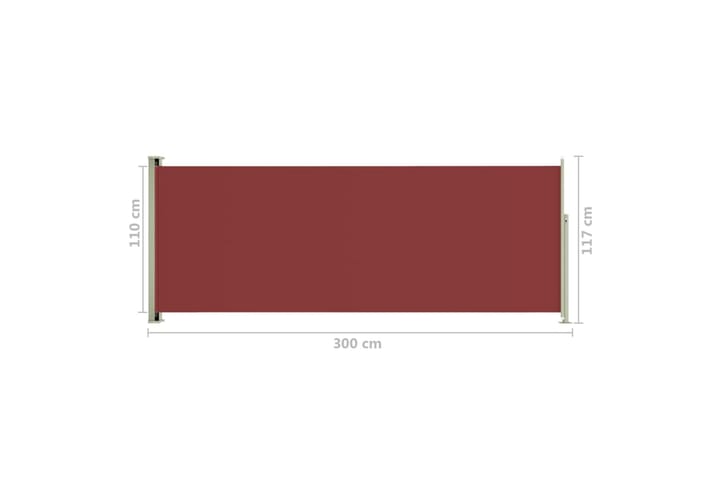 Sisäänvedettävä terassin sivumarkiisi 117x300 cm punainen - Punainen - Parvekemarkiisi - Markiisi
 - Sivumarkiisi - Ikkunatarvikkeet
