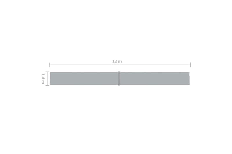 Sisäänvedettävä terassin sivumarkiisi 140x1200cm antrasiitti - Antrasiitti - Puutarhakalusteet - Aurinkosuoja - Markiisi
 - Parvekemarkiisi