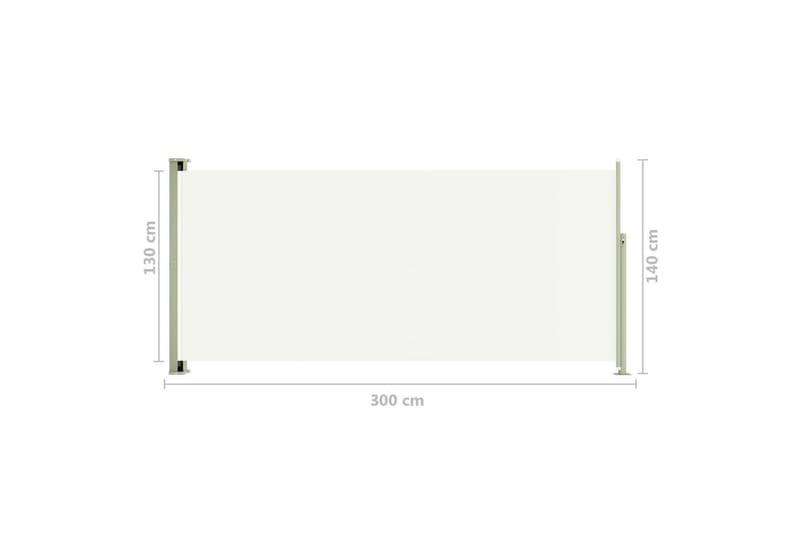 Sisäänvedettävä terassin sivumarkiisi 140x300 cm kerma - Kerma - Puutarhakalusteet - Aurinkosuoja - Markiisi
 - Parvekemarkiisi
