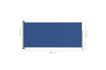 Sisäänvedettävä terassin sivumarkiisi 140x300 cm sininen - Puutarhakalusteet - Aurinkosuoja - Markiisi
 - Parvekemarkiisi