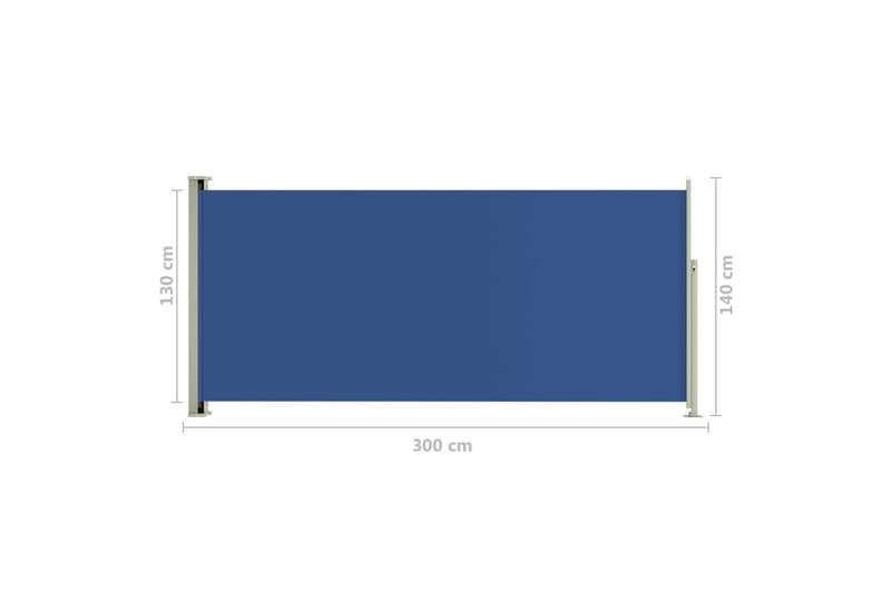 Sisäänvedettävä terassin sivumarkiisi 140x300 cm sininen - Puutarhakalusteet - Aurinkosuoja - Markiisi
 - Parvekemarkiisi