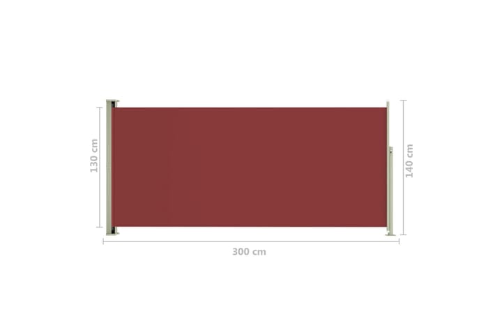Sisäänvedettävä terassin sivumarkiisi 140x300 cm punainen - Punainen - Parvekemarkiisi - Markiisi
 - Sivumarkiisi - Ikkunatarvikkeet