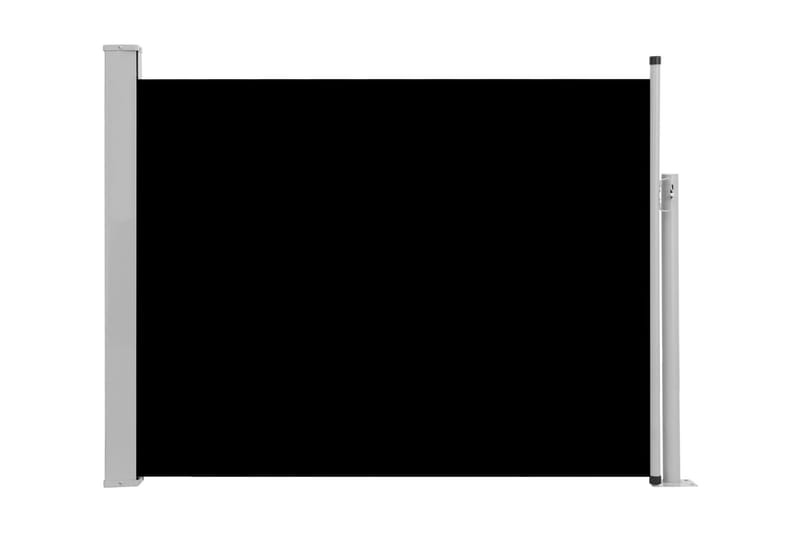Sisäänvedettävä terassin sivumarkiisi 140x500 cm musta - Musta - Puutarhakalusteet - Aurinkosuoja - Markiisi
 - Parvekemarkiisi