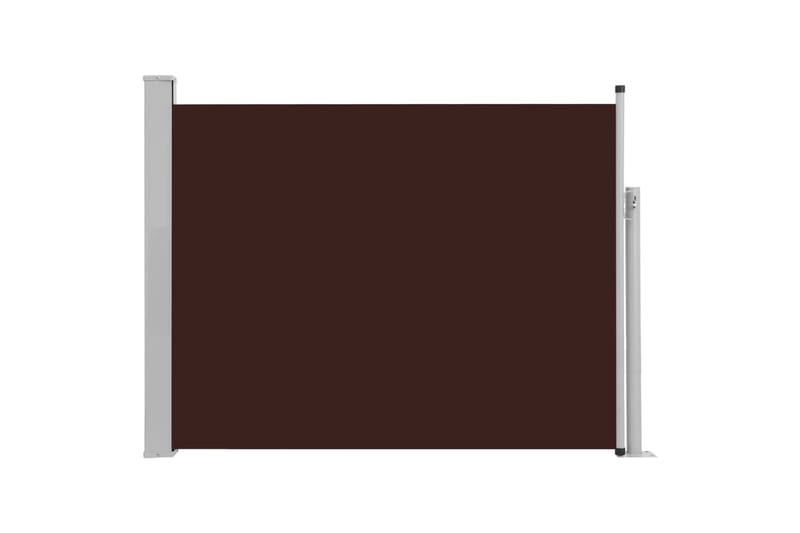 Sisäänvedettävä terassin sivumarkiisi 140x500 cm ruskea - Harmaa - Puutarhakalusteet - Aurinkosuoja - Markiisi
 - Parvekemarkiisi
