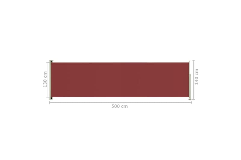 Sisäänvedettävä terassin sivumarkiisi 140x500 cm punainen - Punainen - Puutarhakalusteet - Aurinkosuoja - Markiisi
 - Parvekemarkiisi