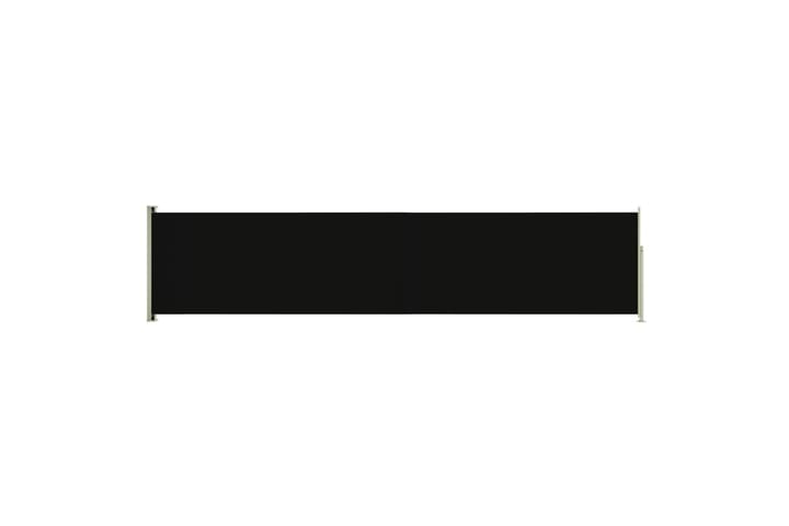 Sisäänvedettävä terassin sivumarkiisi 140x600 cm musta - Musta - Parvekemarkiisi - Ikkunatarvikkeet - Sivumarkiisi - Markiisi