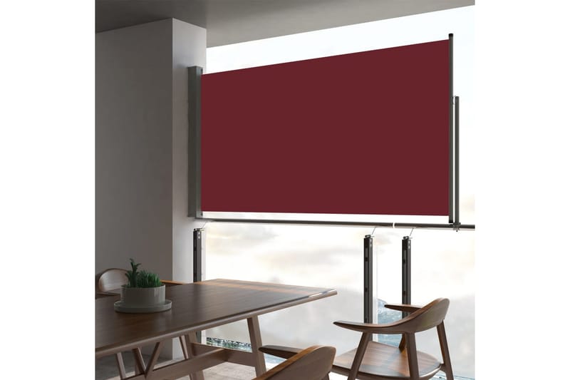 Sisäänvedettävä terassin sivumarkiisi 160x300 cm punainen - Punainen - Puutarhakalusteet - Aurinkosuoja - Markiisi
 - Parvekemarkiisi