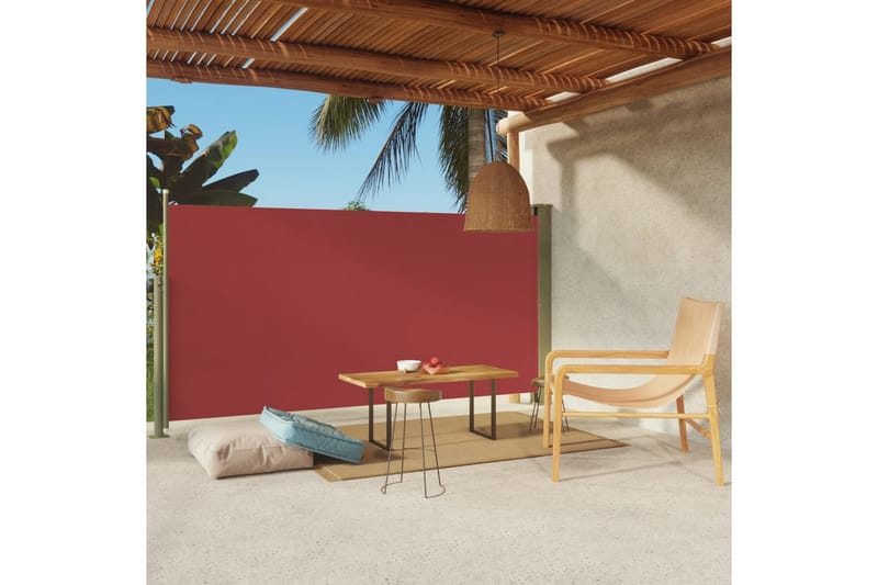Sisäänvedettävä terassin sivumarkiisi 160x300 cm punainen - Punainen - Puutarhakalusteet - Aurinkosuoja - Markiisi
 - Parvekemarkiisi