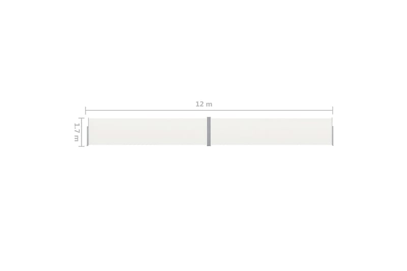 Sisäänvedettävä terassin sivumarkiisi 170x1200 cm kerma - Kerma - Puutarhakalusteet - Aurinkosuoja - Markiisi
 - Parvekemarkiisi