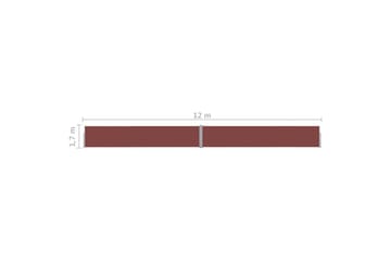 Sisäänvedettävä terassin sivumarkiisi 170x1200 cm ruskea - Ruskea - Puutarhakalusteet - Aurinkosuoja - Markiisi
 - Parvekemarkiisi
