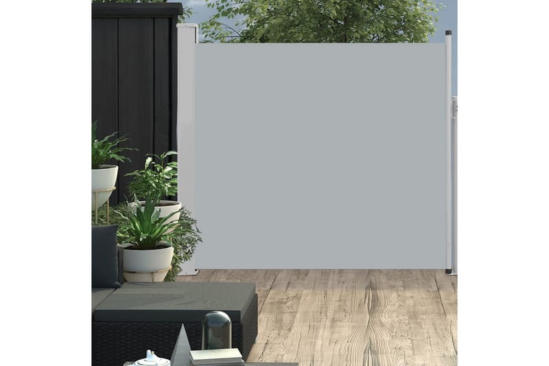 Sisäänvedettävä terassin sivumarkiisi 170x300 cm harmaa - Harmaa - Puutarhakalusteet - Aurinkosuoja - Markiisi
 - Parvekemarkiisi