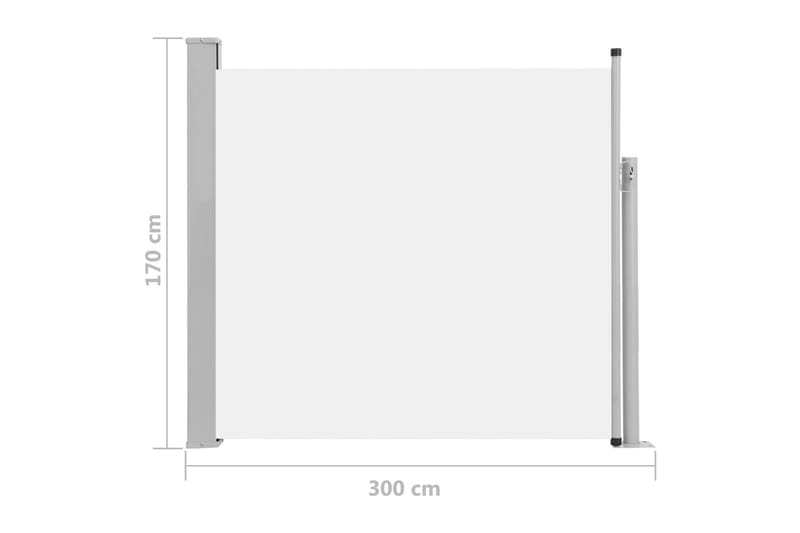 Sisäänvedettävä terassin sivumarkiisi 170x300 cm kerma - Kerma - Puutarhakalusteet - Aurinkosuoja - Markiisi
 - Parvekemarkiisi