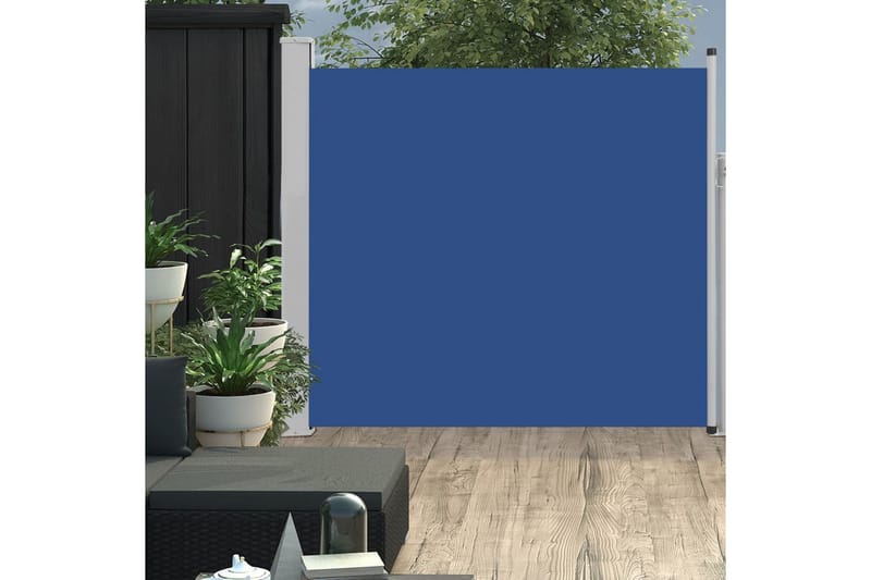 Sisäänvedettävä terassin sivumarkiisi 170x300 cm sininen - Sininen - Puutarhakalusteet - Aurinkosuoja - Markiisi
 - Parvekemarkiisi