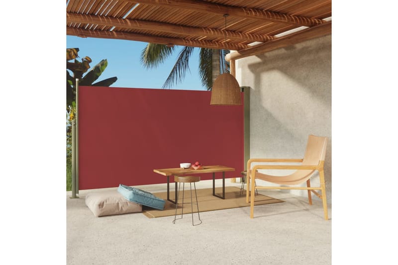 Sisäänvedettävä terassin sivumarkiisi 170x300 cm punainen - Punainen - Puutarhakalusteet - Aurinkosuoja - Markiisi
 - Parvekemarkiisi