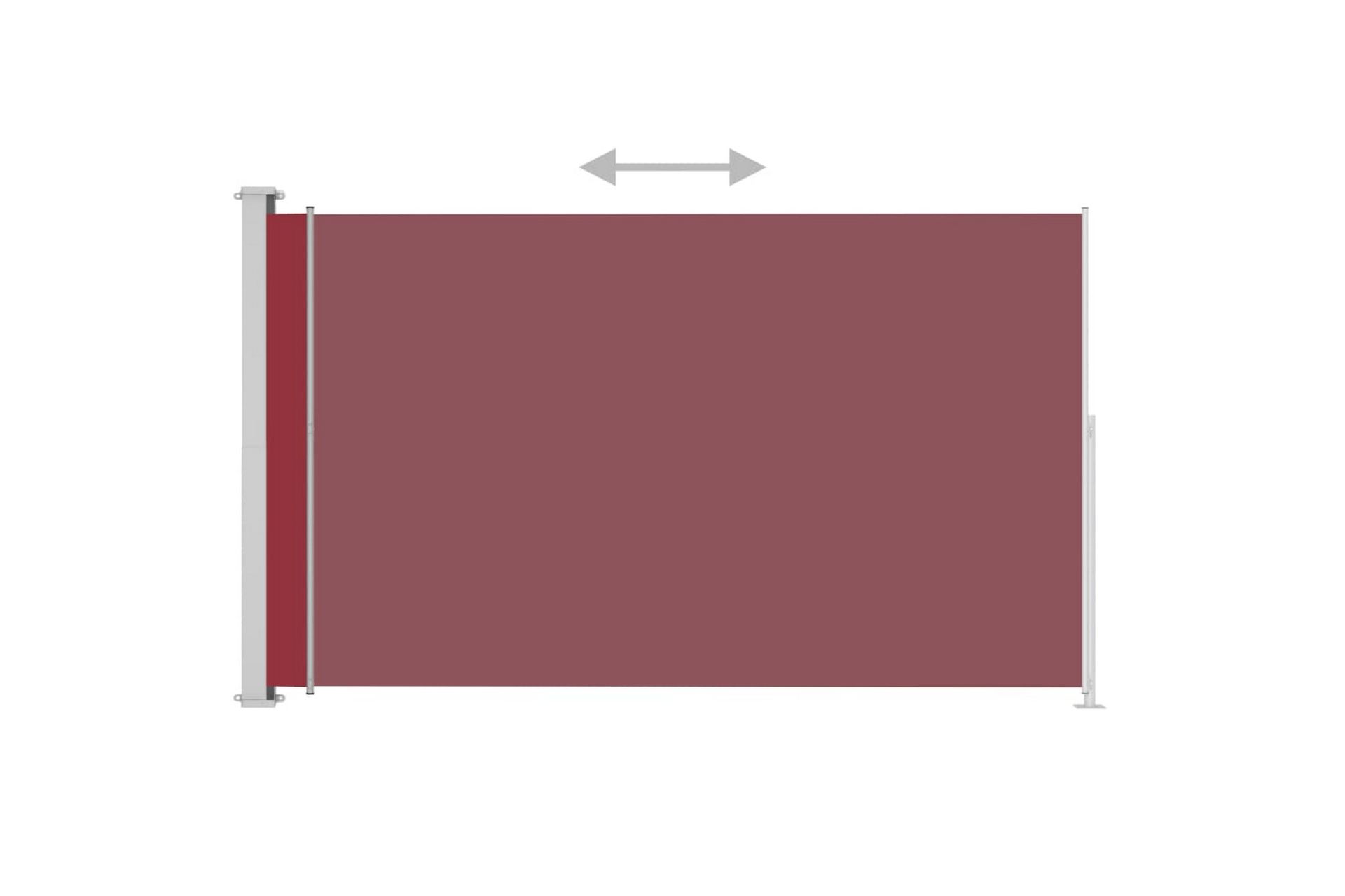 Sisäänvedettävä terassin sivumarkiisi 180x300 cm punainen - Punainen - Puutarhakalusteet - Aurinkosuoja - Markiisi
 - Parvekemarkiisi