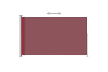 Sisäänvedettävä terassin sivumarkiisi 180x300 cm punainen - Punainen - Puutarhakalusteet - Aurinkosuoja - Markiisi
 - Parvekemarkiisi
