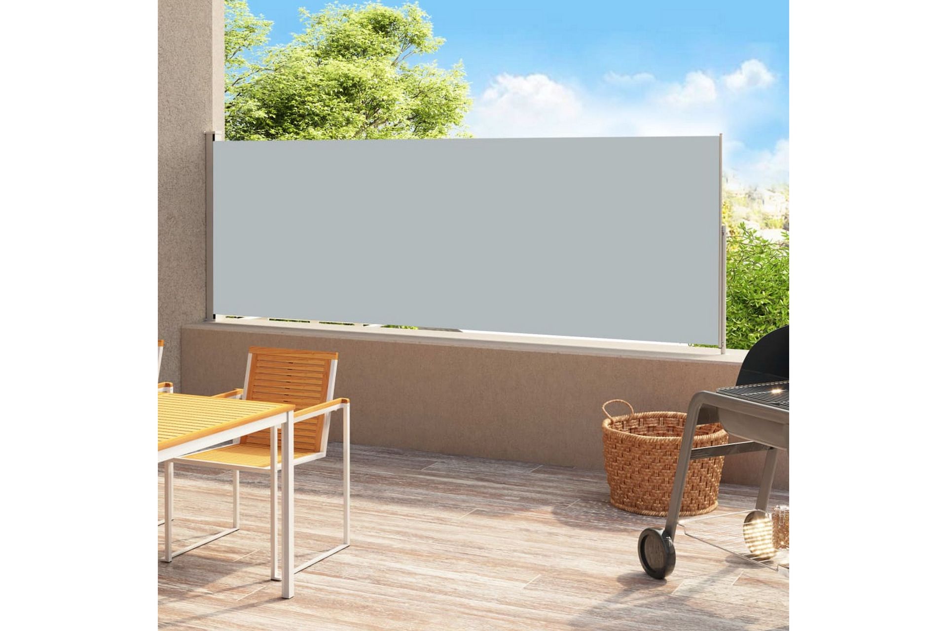 Sisäänvedettävä terassin sivumarkiisi 180x500 cm antrasiitti - Puutarhakalusteet - Aurinkosuoja - Markiisi
 - Parvekemarkiisi