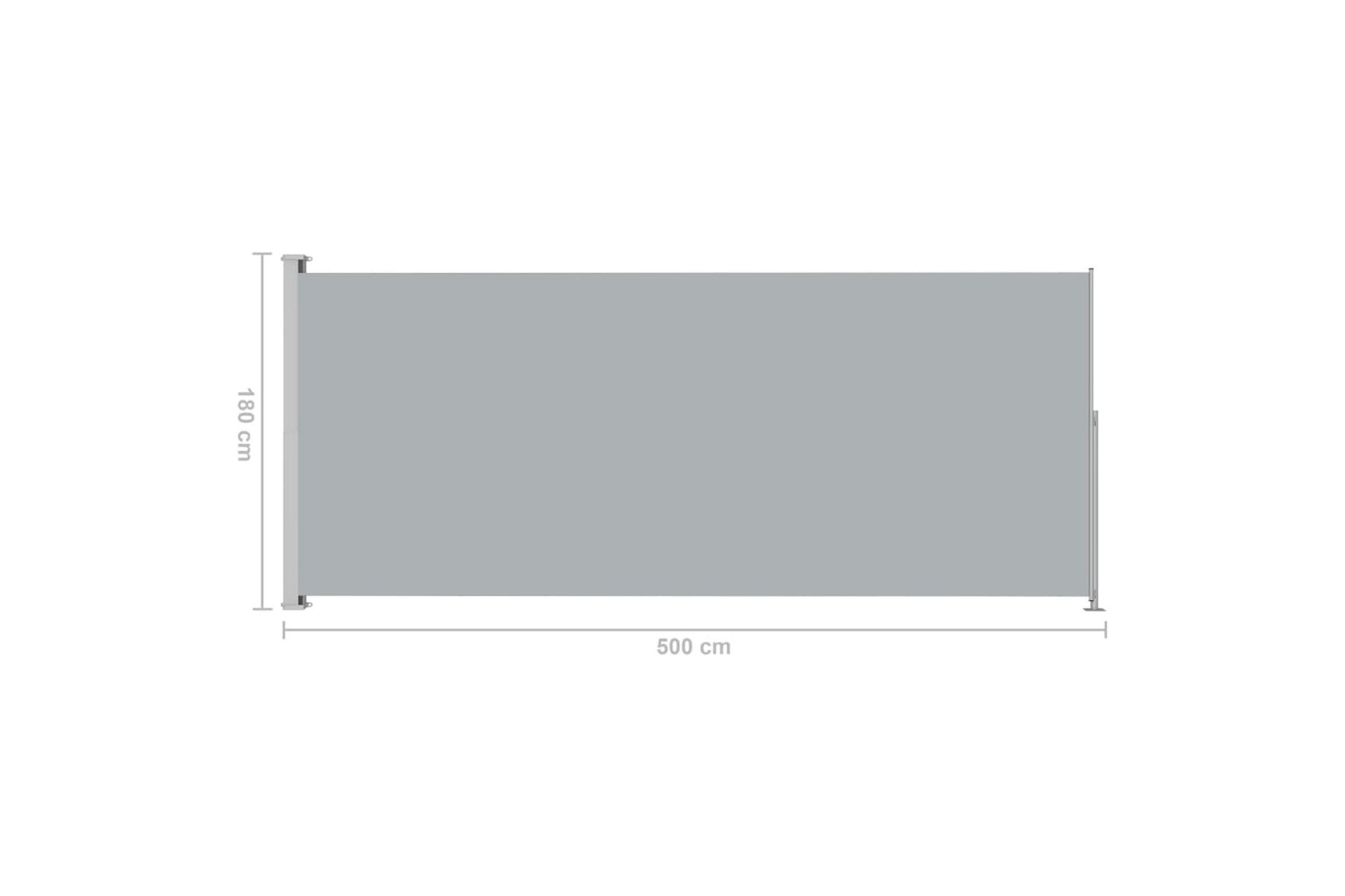 Sisäänvedettävä terassin sivumarkiisi 180x500 cm antrasiitti - Puutarhakalusteet - Aurinkosuoja - Markiisi
 - Parvekemarkiisi