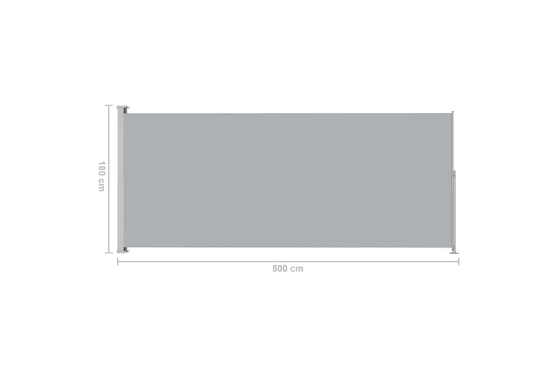 Sisäänvedettävä terassin sivumarkiisi 180x500 cm antrasiitti - Puutarhakalusteet - Aurinkosuoja - Markiisi
 - Parvekemarkiisi