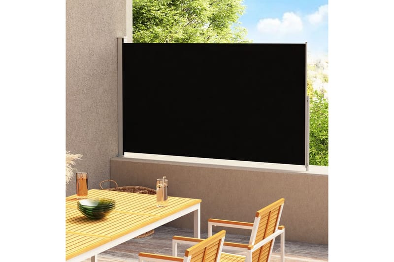 Sisäänvedettävä terassin sivumarkiisi 200x300 cm musta - Musta - Puutarhakalusteet - Aurinkosuoja - Markiisi
 - Parvekemarkiisi
