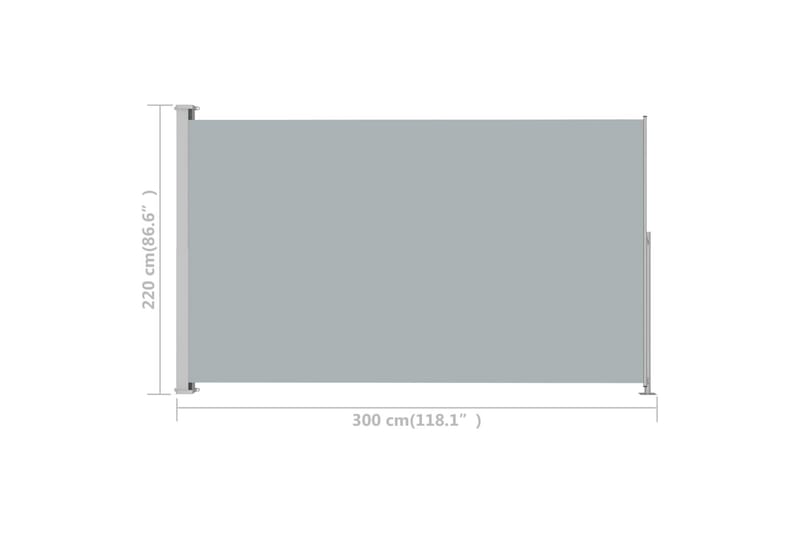 Sisäänvedettävä terassin sivumarkiisi 220x300 cm antrasiitti - Antrasiitti - Puutarhakalusteet - Aurinkosuoja - Markiisi
 - Parvekemarkiisi